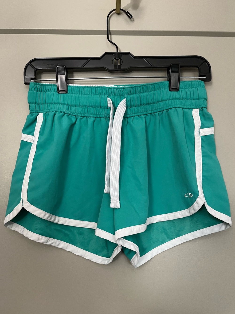 Women’s Teal Athletic Shorts with White Trim